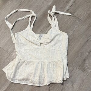 Sofia by Sofia Vergara Cream Eyelet Camisole